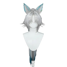Load image into Gallery viewer, UWOWO Feixiao Wig Game Honkai Star Rail Feixiao Cosplay Wig Fei Xiao Wig Sliver Dusty blue Hair Long Hair Halloween Wig
