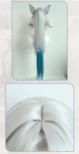 Load image into Gallery viewer, UWOWO Feixiao Wig Game Honkai Star Rail Feixiao Cosplay Wig Fei Xiao Wig Sliver Dusty blue Hair Long Hair Halloween Wig
