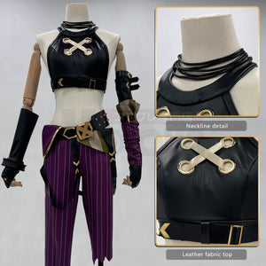 HOLOUN LOL Game Jinx Cosplay Costume Wig Loli Outfit Halloween Christmas Gift Cos Convention