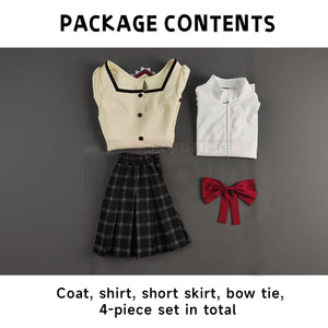 HOLOUN Puella Magi Madoka Magica Anime Kaname Madoka Cosplay Costume Jk Skirt Shirt Akemi Homura Tomoe Mami Miki Sayaka Sakura