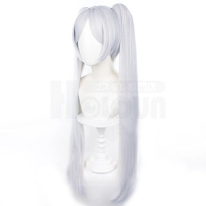 HOLOUN Frieren Beyond Journey's End Anime Frieren Cosplay Costume Shawl Cloak Dress Wig Grey Ponytail Rose Net Christmas