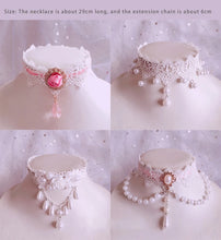 Load image into Gallery viewer, Lace Princess Lolita Pearl Necklace Necklace Pearl Choker Clavicle Chain
