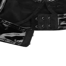 Load image into Gallery viewer, Women Sexy Shiny Wetlook Leather Bra Adjustable Erotic Glossy Shaping Patent Leather Lingerie Female Hot Porn Latex Tops Sexi
