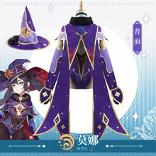 Load image into Gallery viewer, GenshinImpact Mona Cosplay Costume Halloween Carnival Party Sexy Dress Women Girls Uniform Cosplay Wig Shoes Accessories Outfit
