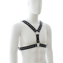 Load image into Gallery viewer, Fetish Gay BDSM Leather Chest Harness Men Adjustable Sexual Body Bondage Cage Harness Belts Rave Gay Clothing for Adult Sex
