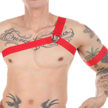 Load image into Gallery viewer, CLEVER-MENMODE Harness Bondage Costume Men Sexy Chest Shoulder Elastic Belt Harness hombre Body bdsm Stage Clubwear Lingerie
