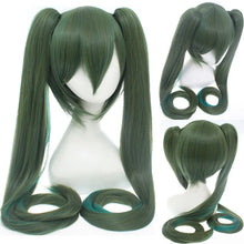Load image into Gallery viewer, 28 Colors Miku Cosplay Wig Long Heat Resistant Synthetic Hair Clip Ponytails Wigs
