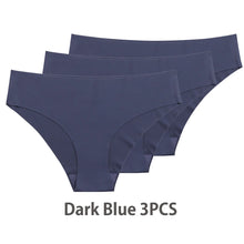 Load image into Gallery viewer, 3 Pcs Set Seamless Panties for Women Breathable Low Waist Sexy Underwear Solid Silk Briefs Invisible Seamless Panties Woman
