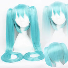 Load image into Gallery viewer, 28 Colors Miku Cosplay Wig Long Heat Resistant Synthetic Hair Clip Ponytails Wigs
