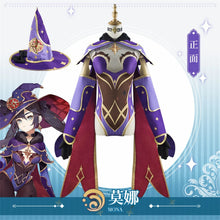 Load image into Gallery viewer, GenshinImpact Mona Cosplay Costume Halloween Carnival Party Sexy Dress Women Girls Uniform Cosplay Wig Shoes Accessories Outfit

