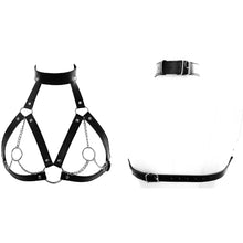 Load image into Gallery viewer, Punk Women&#39;s Leather Harness Cage Bra Sexy Bondage Chest Strap Erotic Bdsm Costumes Nightclub Wear Ladies Underwear Suspenders
