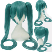 Load image into Gallery viewer, 28 Colors Miku Cosplay Wig Long Heat Resistant Synthetic Hair Clip Ponytails Wigs
