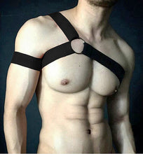 Load image into Gallery viewer, CLEVER-MENMODE Harness Bondage Costume Men Sexy Chest Shoulder Elastic Belt Harness hombre Body bdsm Stage Clubwear Lingerie
