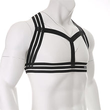 Load image into Gallery viewer, CLEVER-MENMODE Arnes Hombre Mens Bondage Harness Shoulder Body Chest Straps Lingerie Muscle Elastic Harness Halter Neck Straps
