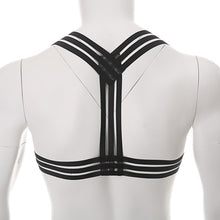 Load image into Gallery viewer, CLEVER-MENMODE Arnes Hombre Mens Bondage Harness Shoulder Body Chest Straps Lingerie Muscle Elastic Harness Halter Neck Straps
