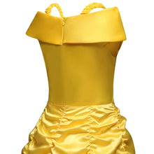 Load image into Gallery viewer, 2021 Cosplay Belle Princess Dress Girls Dresses For Beauty and the beast Kids Party Clothing Magic stick crown Children Costume

