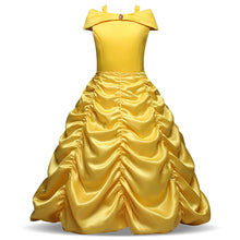 Load image into Gallery viewer, 2021 Cosplay Belle Princess Dress Girls Dresses For Beauty and the beast Kids Party Clothing Magic stick crown Children Costume
