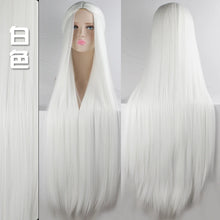 Load image into Gallery viewer, 100cm cosplay Long Wig HSIU high temperature fiber Synthetic Wigs Cosplay Wigs Party Wigs 21 color
