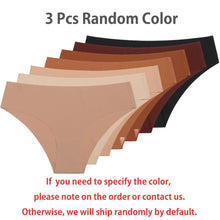 Load image into Gallery viewer, 3 Pcs Set Seamless Panties for Women Breathable Low Waist Sexy Underwear Solid Silk Briefs Invisible Seamless Panties Woman
