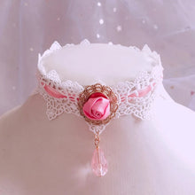 Load image into Gallery viewer, Lace Princess Lolita Pearl Necklace Necklace Pearl Choker Clavicle Chain
