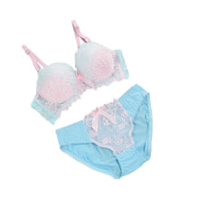 Load image into Gallery viewer, Lace Bra Set 3 Breasted Sexy Lingerie Comfortable Floral Bra and Panties Push Up Women Underwire Adjusted-straps Underwear Sets
