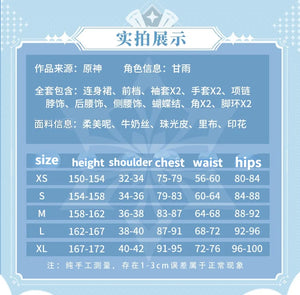 Game Genshin Impact Cosplay Ganyu Costume Shoes Horns Wig Cosplay Anime Game Gan Yu Women Outfit Anime Halloween Party Fancy