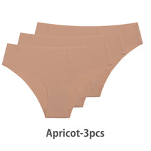 Load image into Gallery viewer, 3 Pcs Set Seamless Panties for Women Breathable Low Waist Sexy Underwear Solid Silk Briefs Invisible Seamless Panties Woman
