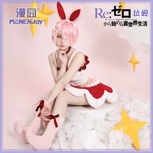[Monenjoy] REM/Ram ~ Animal Park ~ Rabbit Hand Office Cosplay Suit In Stock