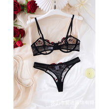 Load image into Gallery viewer, Y cross-border Europe and the United States new sexy lingerie sexy ladies mesh black perspective sexy suit wholesale 23129
