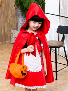 Children's Little Red Riding Hood Clothing Girls' Baby Cosplay Cloak Drama Performance Wear Clothes Stage Costume