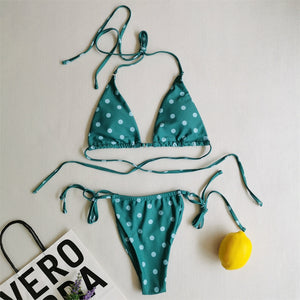2023 Fashion New Small Chest Push up Sexy Bikini Three-Point T-Back Hot Spring Vacation Separates Swimsuit for Women