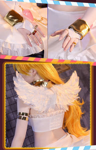 Cos-Mart Anime Panty & Stocking With Garterbelt Panty/Stocking Cosplay Costume Combat Dress Activity Party Role Play Clothing