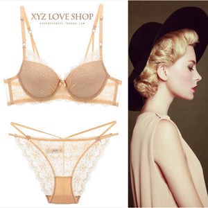 Victoria Small Breast Push up Underwear Women's 2023 New Best Selling Sexy Bra Set Adjustable Push-up