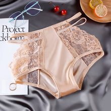 Load image into Gallery viewer, Non-Trace Carry Buttock Lace High Waist Ice Silk Underwear Pants
