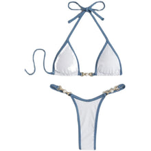 Load image into Gallery viewer, 2022 European and American New Thong Drawstring Strap Swimsuit Three-Point Gyaru Bikinis Sexy Bikini
