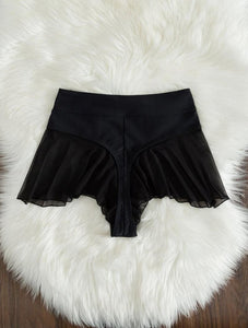 2023 European and American New Sexy Exaggerates Hips Flying Edge Mesh Patchwork Thong Swimsuit Bikinis Gyaru Bikini Pants