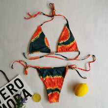 Load image into Gallery viewer, 2022 New Bikinis European and American Triangle Soft Bag Lace-up Women Swimsuit Thong Swimsuit Sexy Bikini
