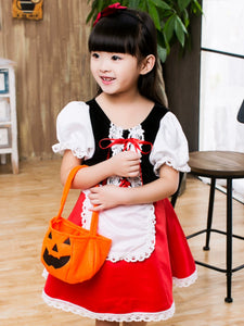 Children's Little Red Riding Hood Clothing Girls' Baby Cosplay Cloak Drama Performance Wear Clothes Stage Costume