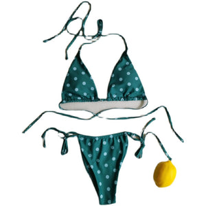 2022 New Bikinis European and American Triangle Soft Bag Lace-up Women Swimsuit Thong Swimsuit Sexy Bikini