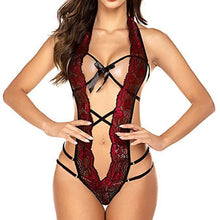 Load image into Gallery viewer, Foreign trade supply European and American new sexy hollow strap backless one-piece sexy lingerie factory direct sales
