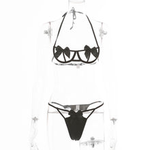 Load image into Gallery viewer, Foreign trade supply European and American new sexy lingerie sexy three-point bow women's sexy lingerie suit
