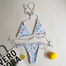 Load image into Gallery viewer, 2022 New Bikinis European and American Triangle Soft Bag Lace-up Women Swimsuit Thong Swimsuit Sexy Bikini
