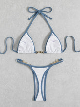 Load image into Gallery viewer, 2022 European and American New Thong Drawstring Strap Swimsuit Three-Point Gyaru Bikinis Sexy Bikini
