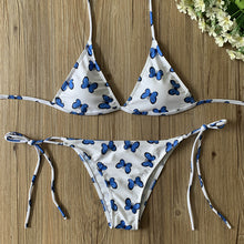 Load image into Gallery viewer, Fashion New Swimwear Women&#39;s Sexy Triangle Bikini Small Chest Strap Three-Point Wine Reddish Black Coffee Color Bikini
