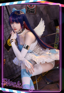 Cos-Mart Anime Panty & Stocking With Garterbelt Panty/Stocking Cosplay Costume Combat Dress Activity Party Role Play Clothing