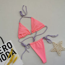 Load image into Gallery viewer, 2022 New Bikinis European and American Triangle Soft Bag Lace-up Women Swimsuit Thong Swimsuit Sexy Bikini
