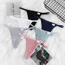 Load image into Gallery viewer, Pure Cotton Ladies Thong Low Waist Non-trace Sexy Underwear
