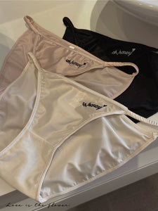 Embroidered High Fork Satin Sexy Youth Briefs