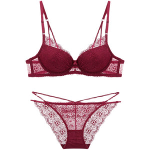 Victoria Small Breast Push up Underwear Women's 2023 New Best Selling Sexy Bra Set Adjustable Push-up