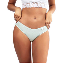 Load image into Gallery viewer, Sexy Panties Women&#39;s Striped Cotton Underwear Solid Brief
